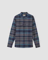 The Brushed Flannel Shirt | Heritage Blue / Black / Navy / Heather Charcoal