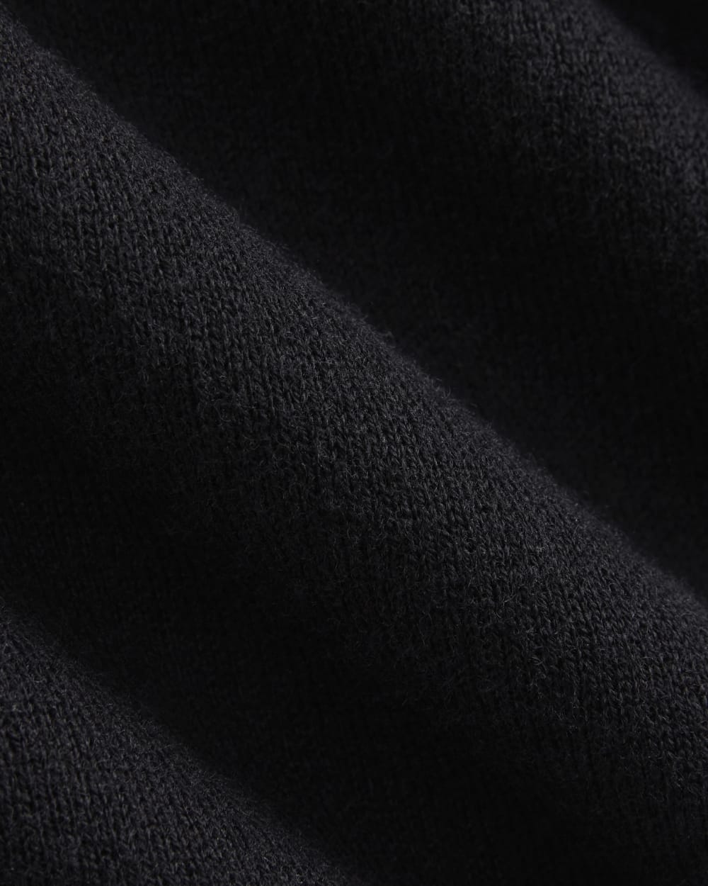 Double Knit Half-Zip in Cotton Merino | Black