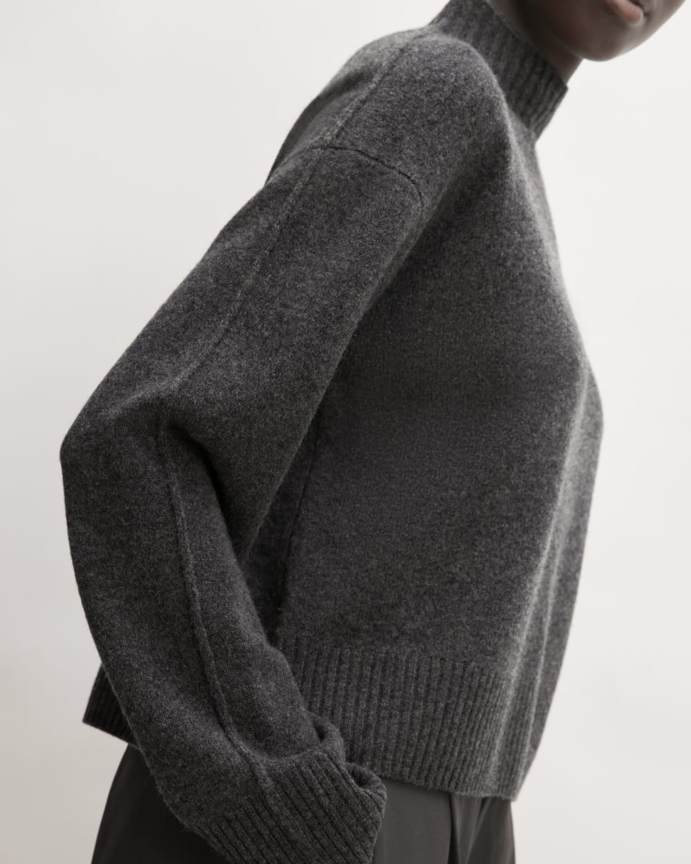 The Good Merino Wool Mockneck Sweater | Graphite