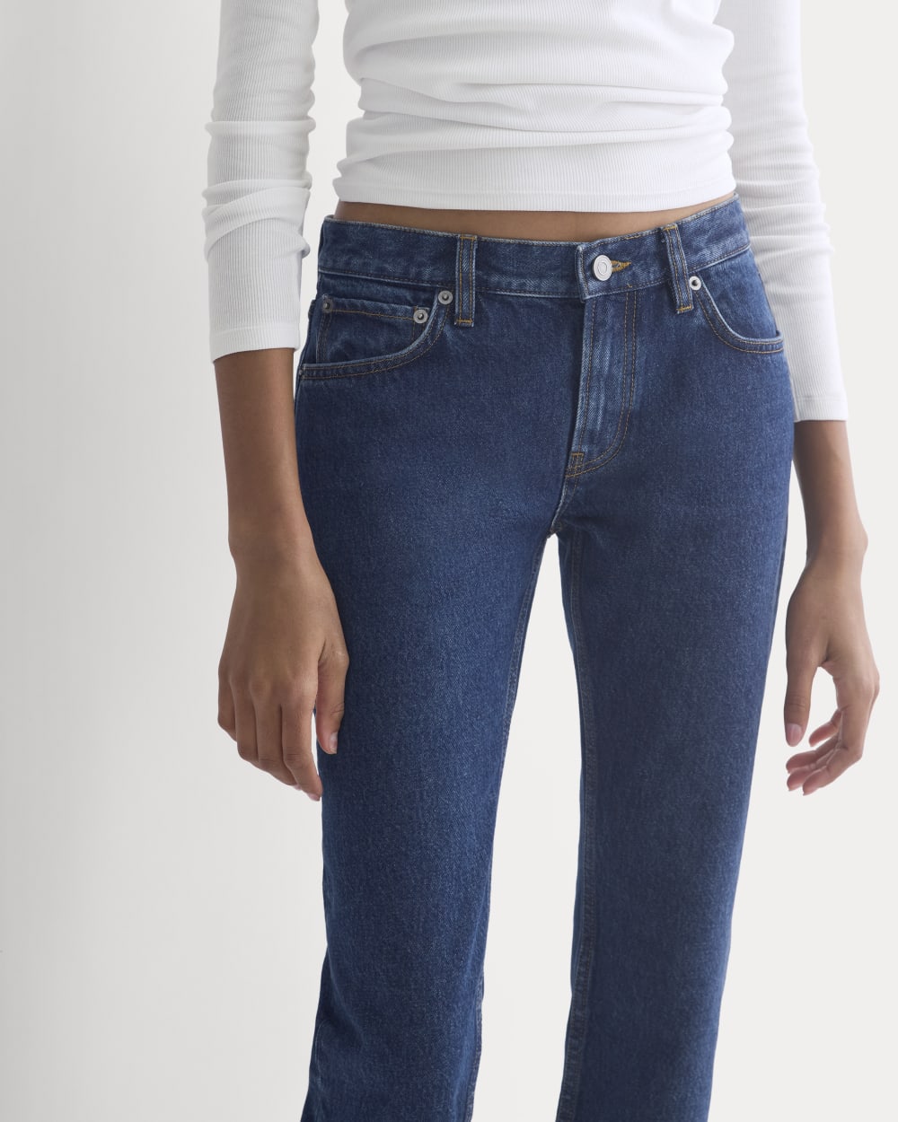 Everlane x Elena Bonvicini Highland Low-Rise Cigarette Jean | Deep Bay Indigo
