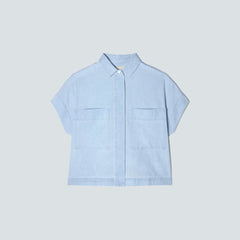 The Short-Sleeve Box Shirt | Icy Blue