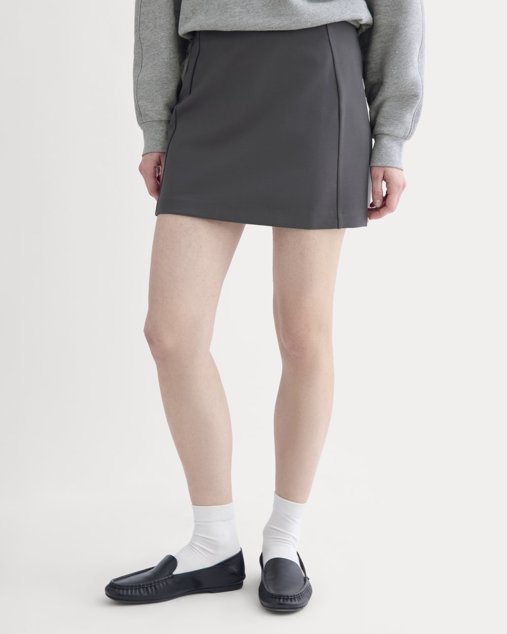 Ponte Mini Skirt | Graphite