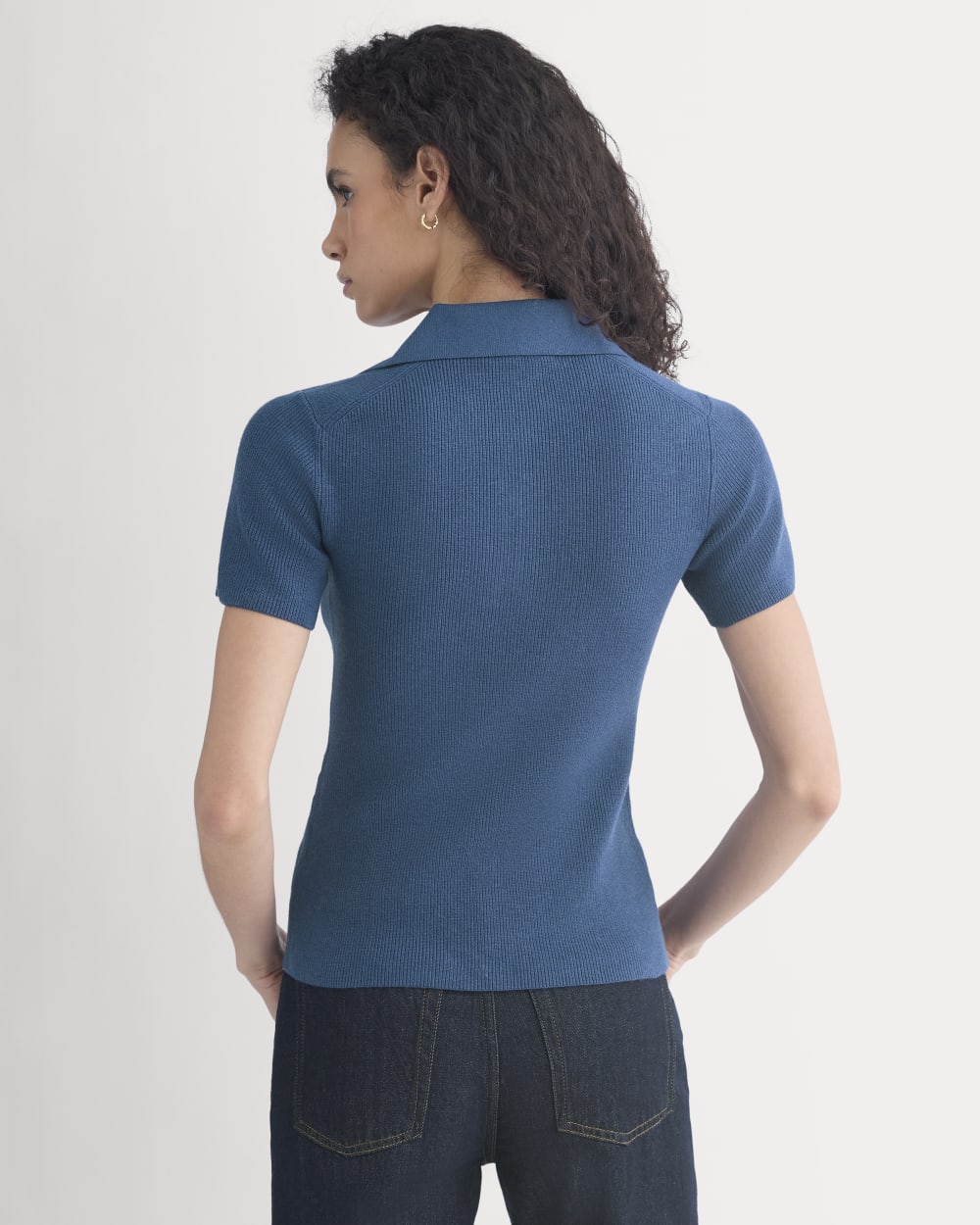 Knit Quarter-Zip Polo | Estate Blue
