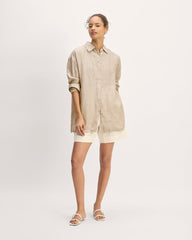 The Boyfriend Shirt in Linen | Cornstalk Chambray