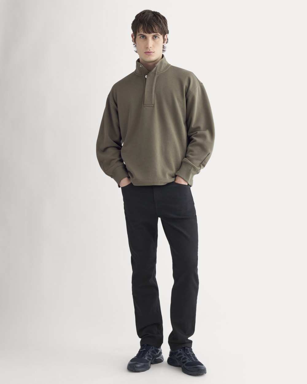 Off-Duty Terry Pullover | Olive Night