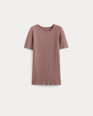 The Luxe Rib Crew | Rose Dusk