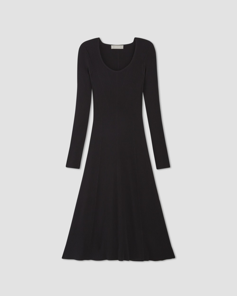 The Ribbed Scoopneck Dress | Black