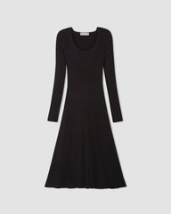 The Ribbed Scoopneck Dress | Black
