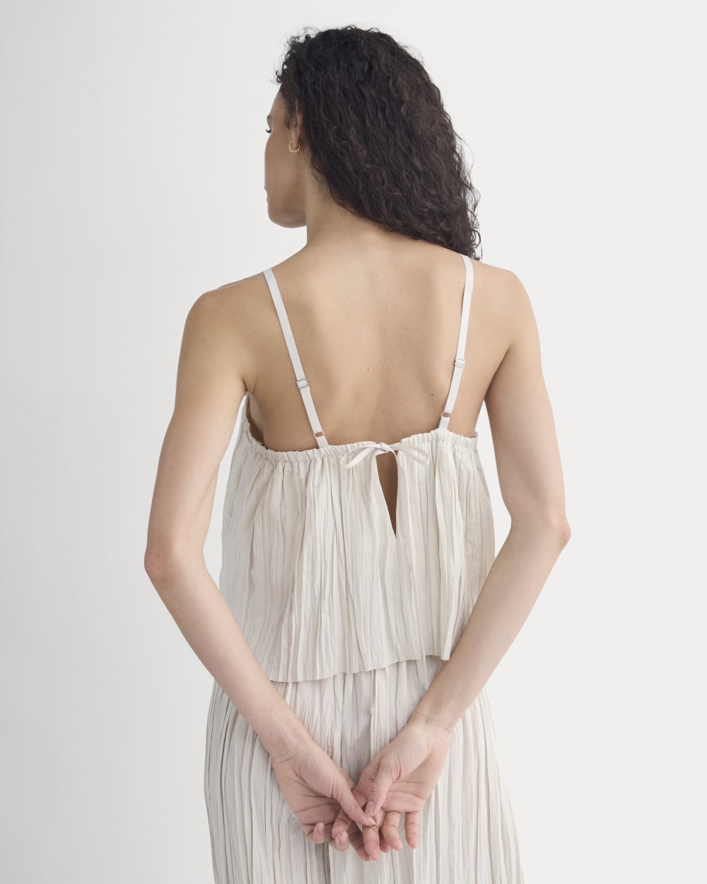 Crinkle Trapeze Tank | Birch