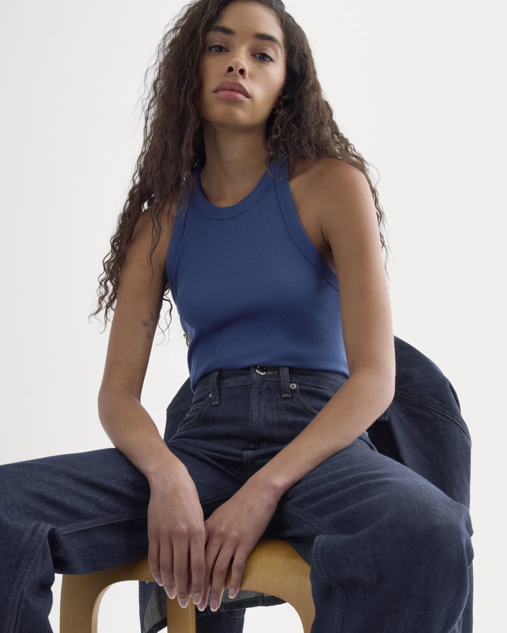 Luxe Rib Racerback Tank | Estate Blue