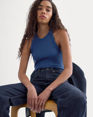 Luxe Rib Racerback Tank | Estate Blue