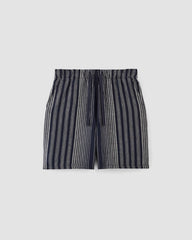 The Linen Easy Short | Navy / Bone