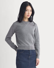 Double Knit Crew in Cotton Merino | Mid Grey/Graphite