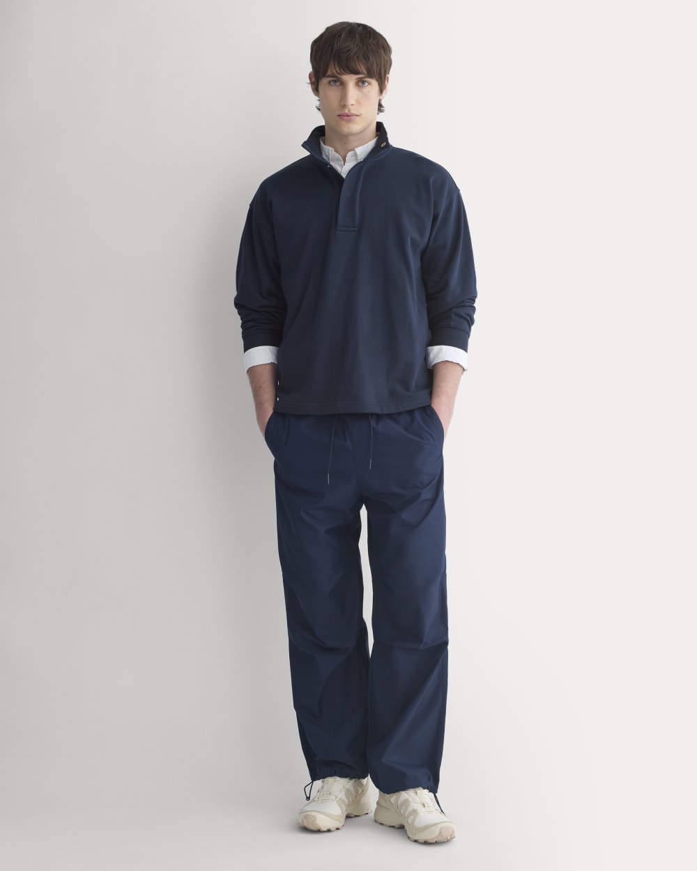 Baggy Parachute Pant | Deep Navy