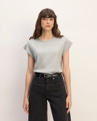 The Rib Muscle Tee | Heathered Grey