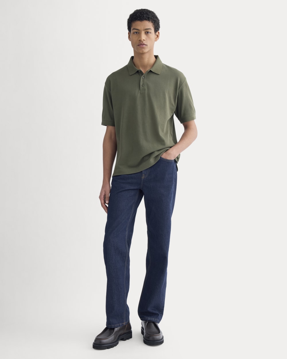 Classic Piqué Polo | Olive Night