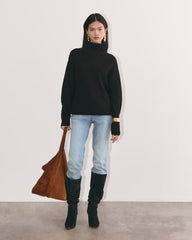 The Fisherman Turtleneck in Wool Cashmere | Black