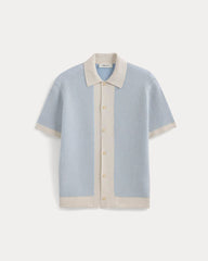 Button-Down Resort Polo | Light Heathered Oat/Open Air