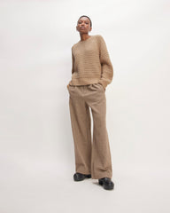 The Cloud Oversized Textured Crew | Tiger's Eye