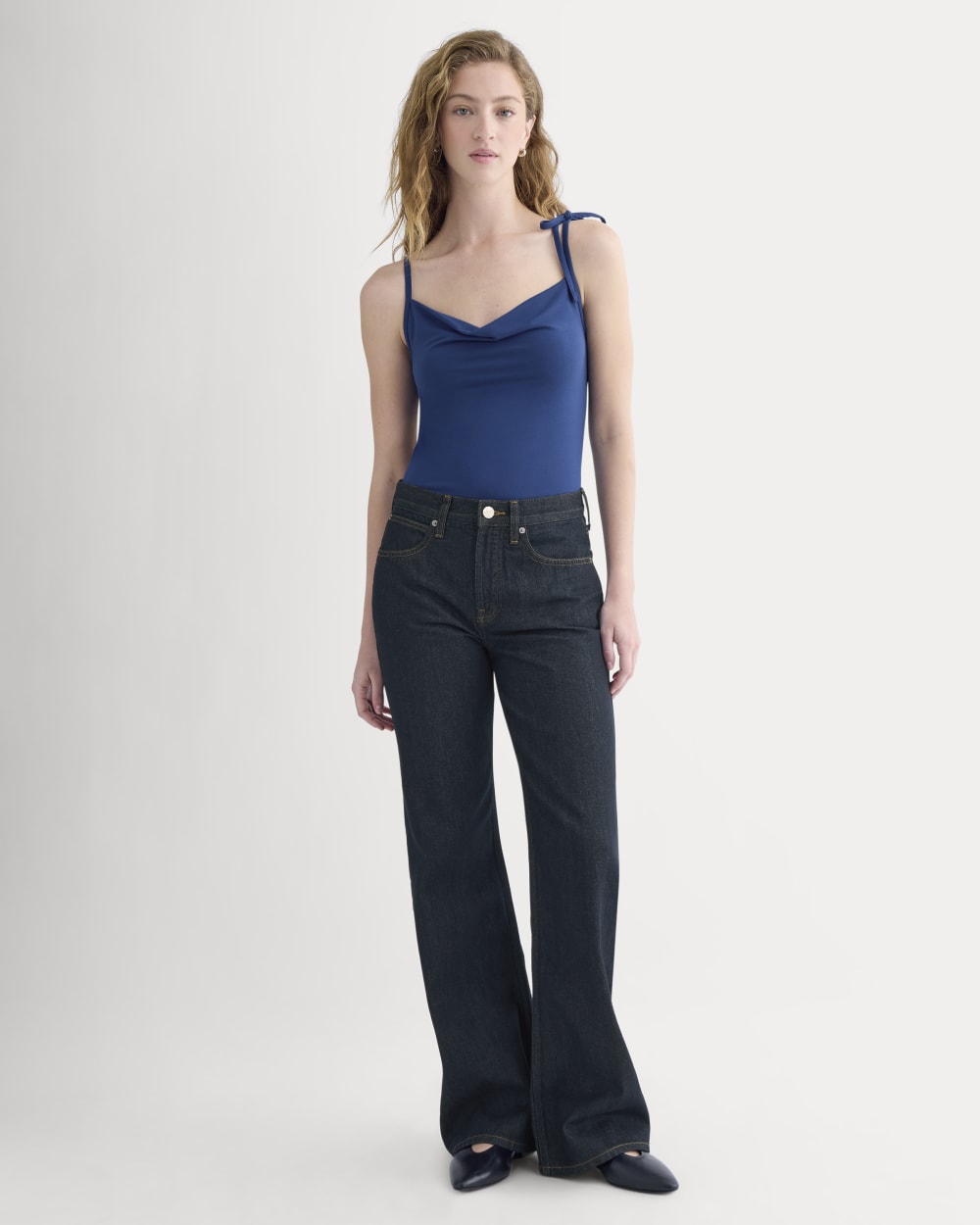 Tie-Shoulder Tank | Estate Blue