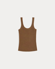 The Light Ribbed Cami in Ultrasoft Merino | Heathered Toffee