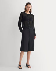 Lace-Knit Cardigan | Black
