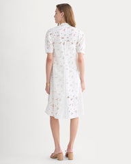 The Eyelet Midi Dress | Bone
