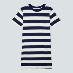 The Organic Cotton Weekend Tee Dress | Navy / Canvas