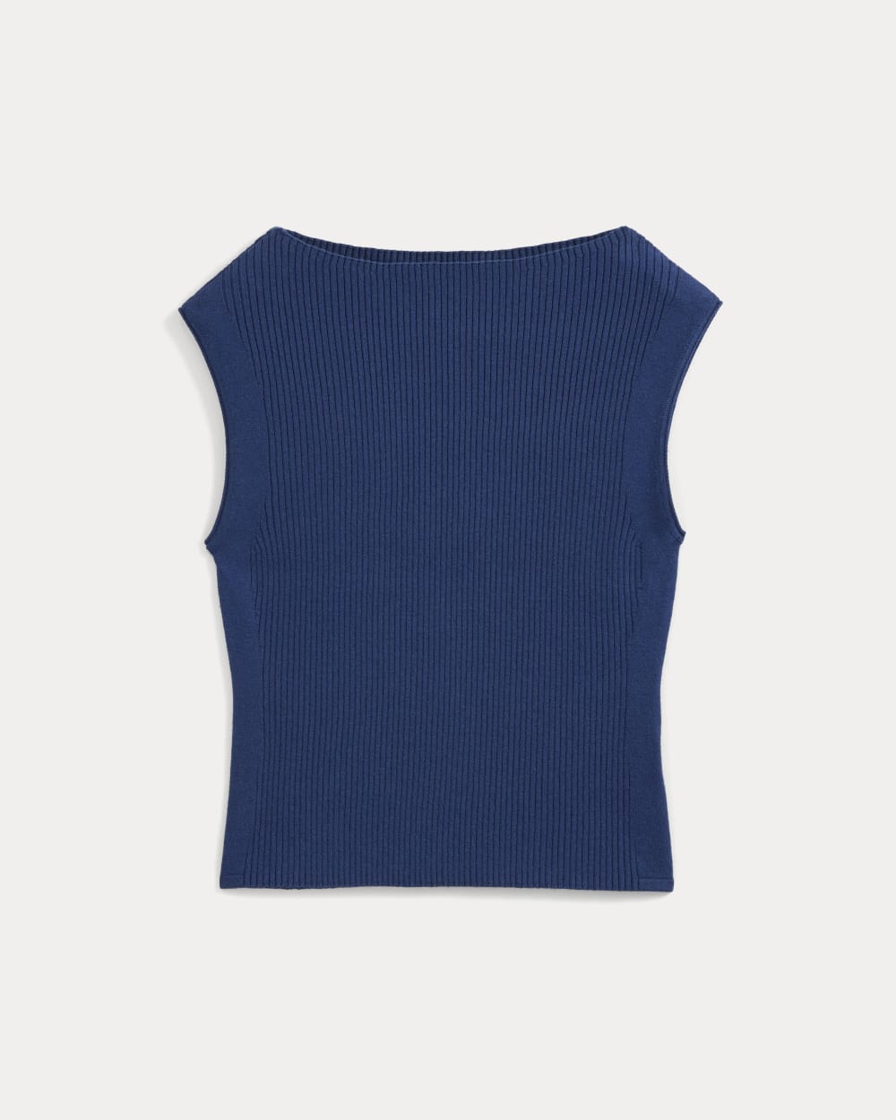 Boat-Neck Ribbed Knit | Estate Blue