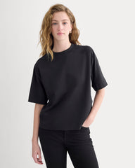 Oversized Seamed Tee | Black