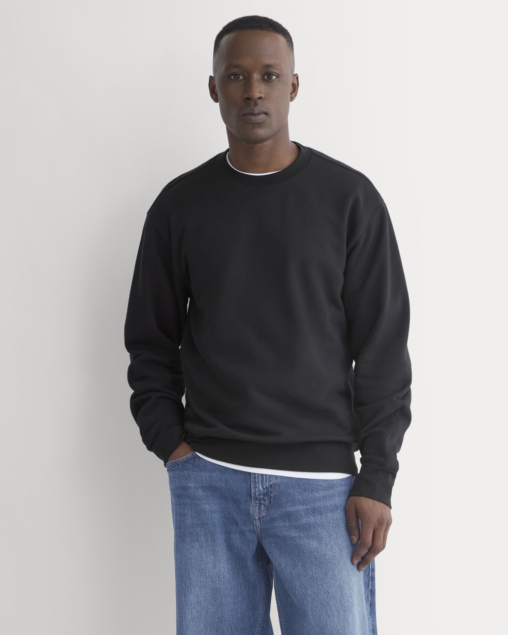 Lightweight Terry Sweatshirt | Black