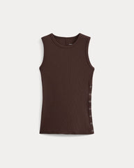 Luxe Rib Side Snap Tank | Coffee Bean