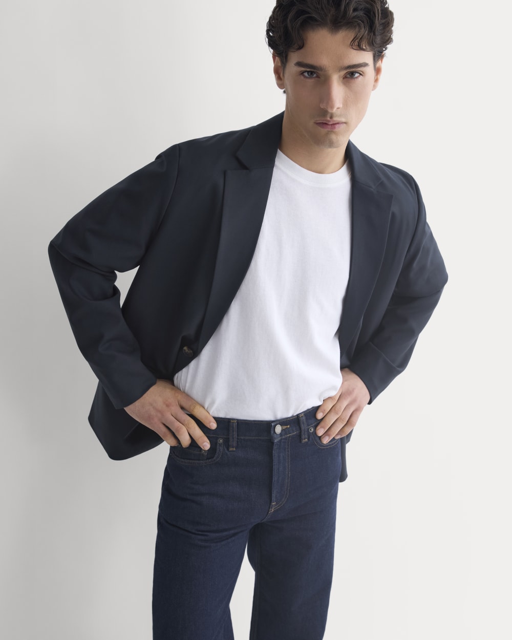 Tropical Wool Blazer | Dark Navy