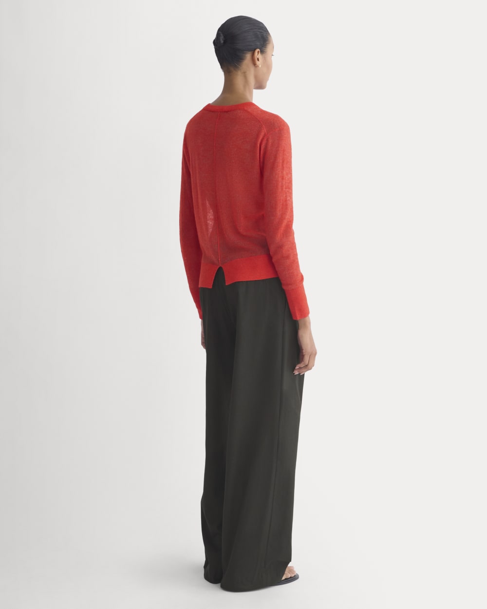 The Air Alpaca™ Relaxed Crew Top | Fiery Red