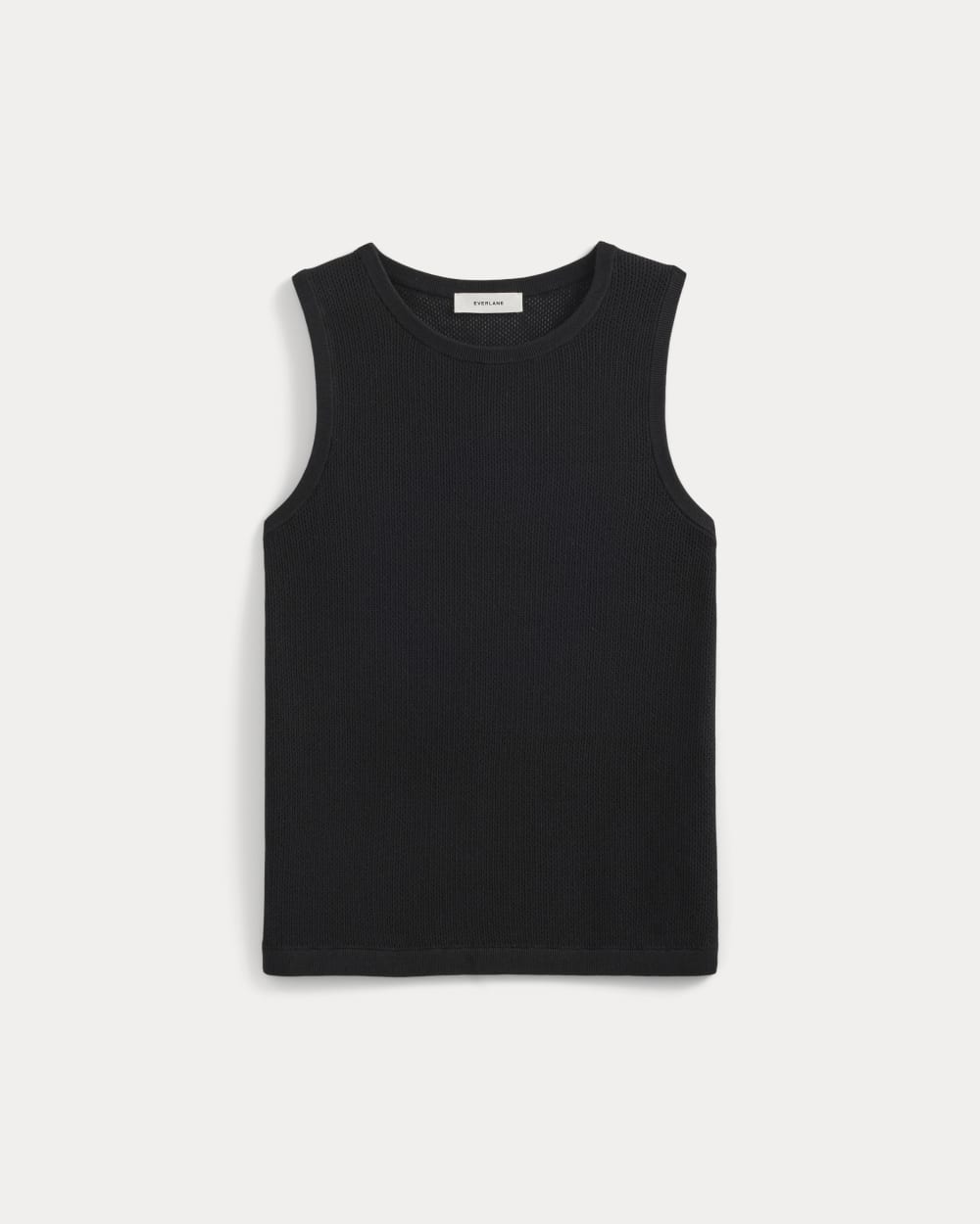 Textured Knit Tank | Black