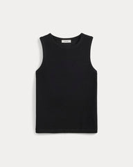Textured Knit Tank | Black