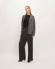 The Organic Cotton Cardigan | Heathered Charcoal