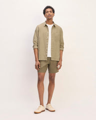 The Linen Straight Hem Shirt | Trench Coat Khaki