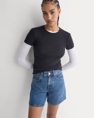 Way-High® A-Line Denim Short | Ocean
