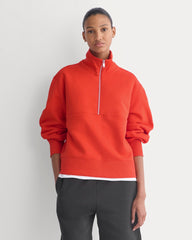 Luxe Fleece Half-Zip Sweatshirt | Fiery Red