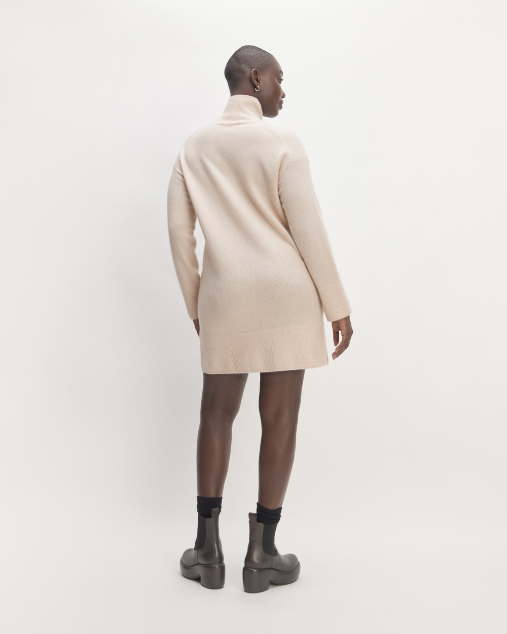 The Cozy Stretch Turtleneck Dress | Whisper Pink