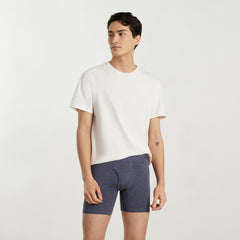 The Supima® Longer Boxer Brief | Uniform | Heather Blue