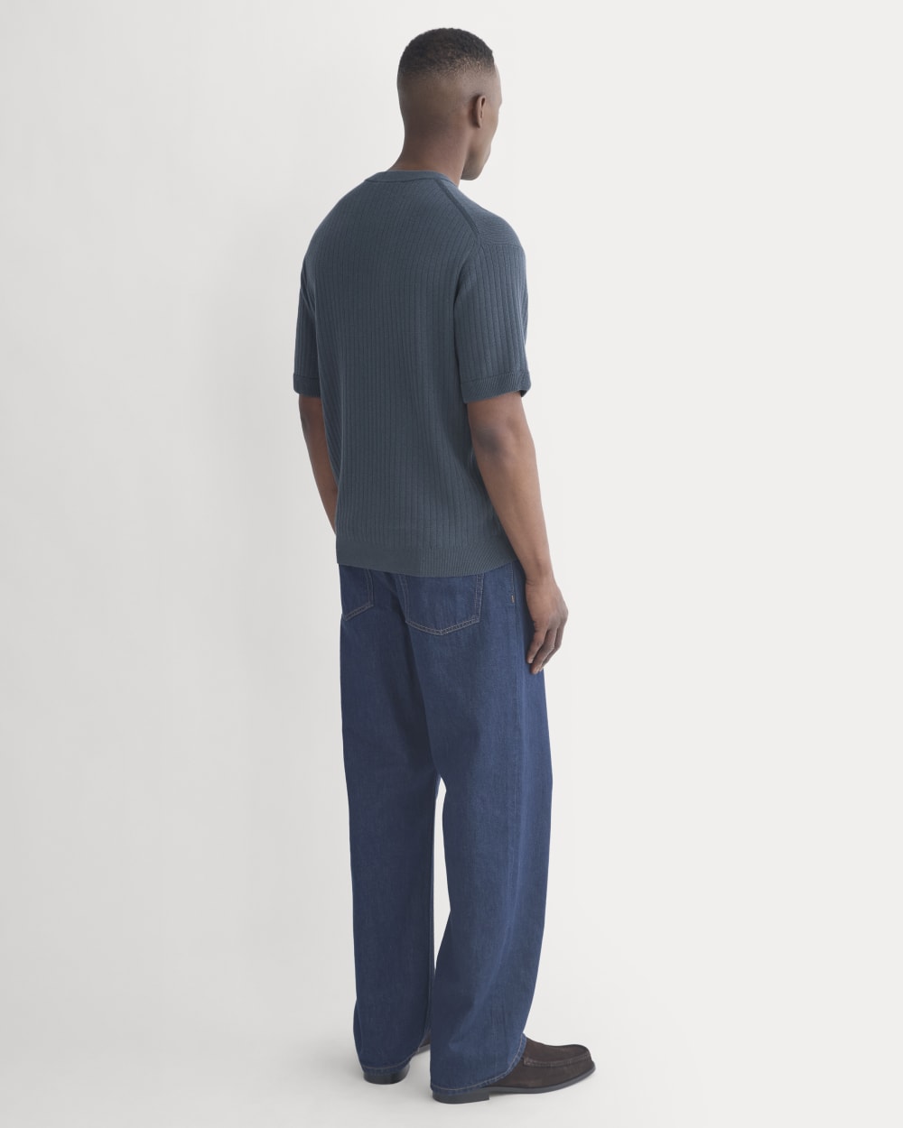 Textured Knit Tee | Midnight Navy