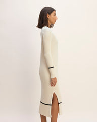 The Cotton Wide Rib Midi Dress | Canvas