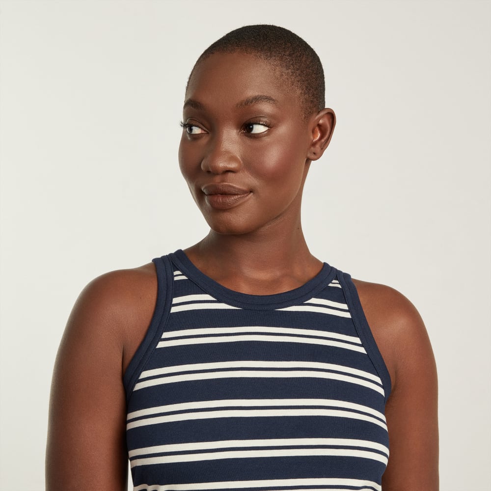 The Tank in Essential Cotton | Navy / Tan