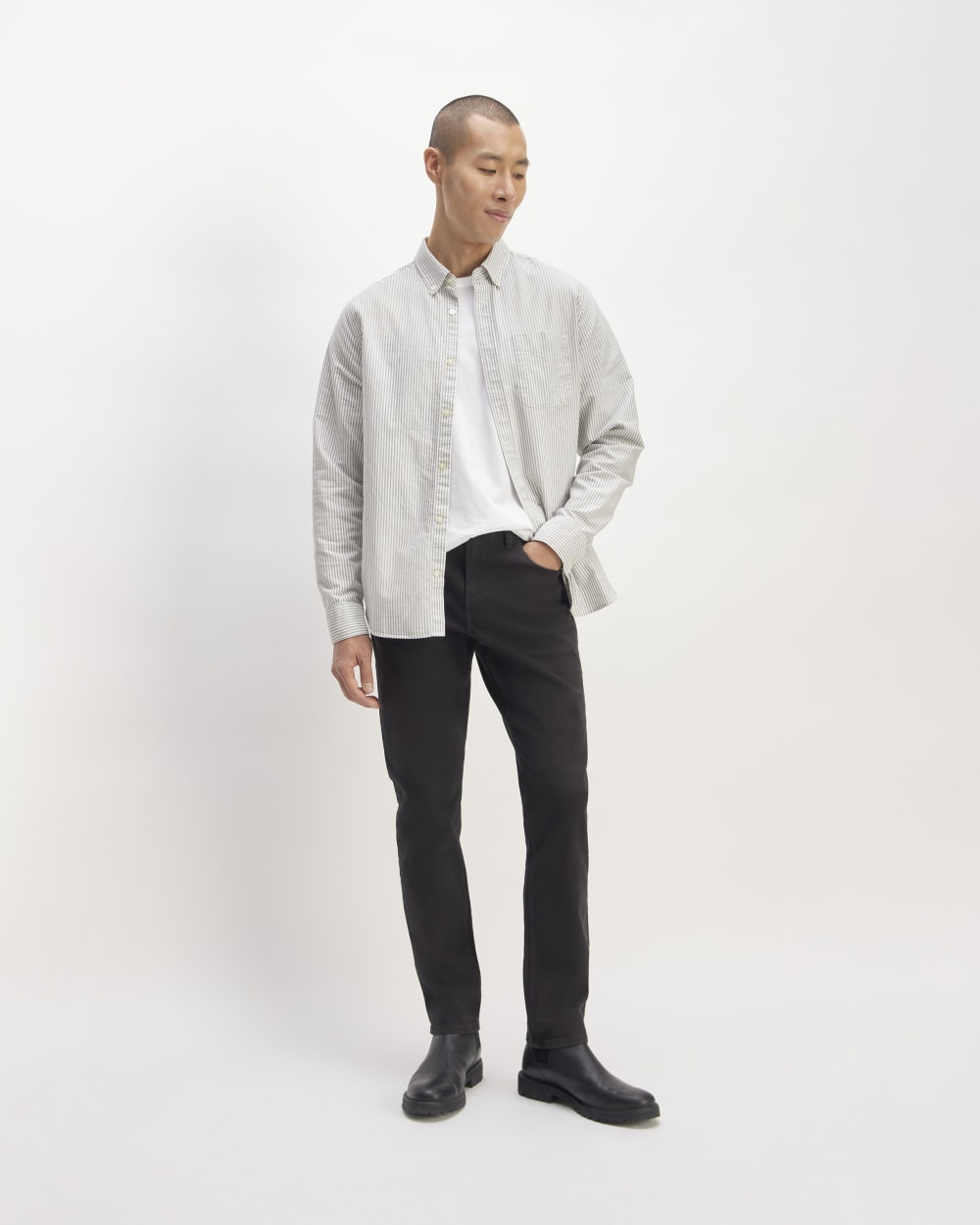 The Classic Oxford Shirt | Charcoal / White | Standard