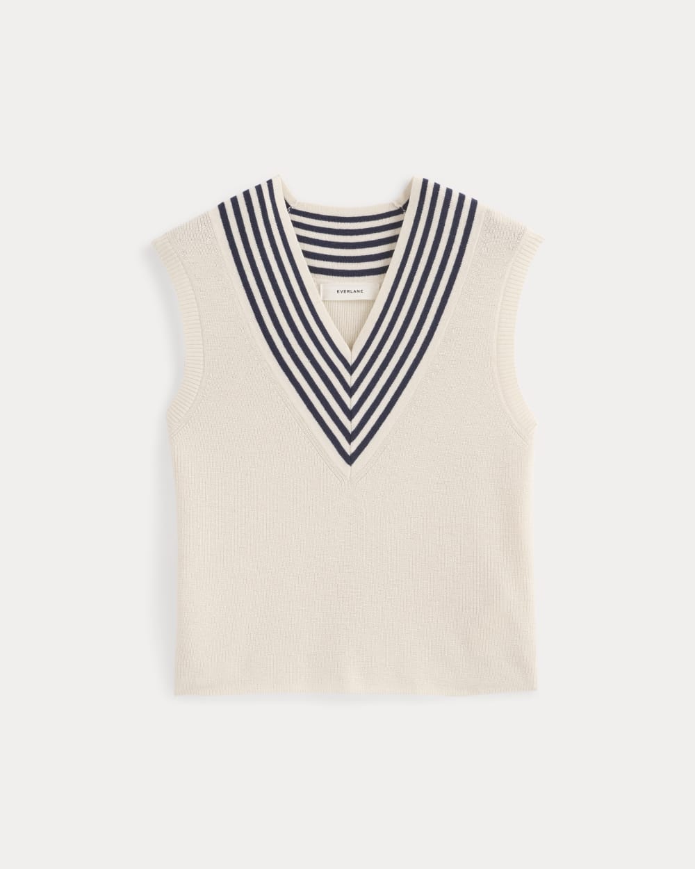 Relaxed V-Neck Vest in Cotton Merino | Canvas