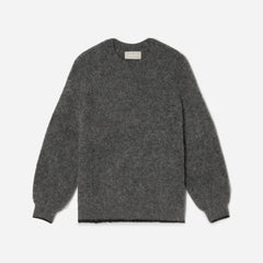 The SuperFuzz Alpaca Oversized Crew | Heathered Charcoal