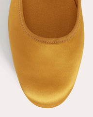 The Day Buckle Mary Jane | Golden Yellow Satin