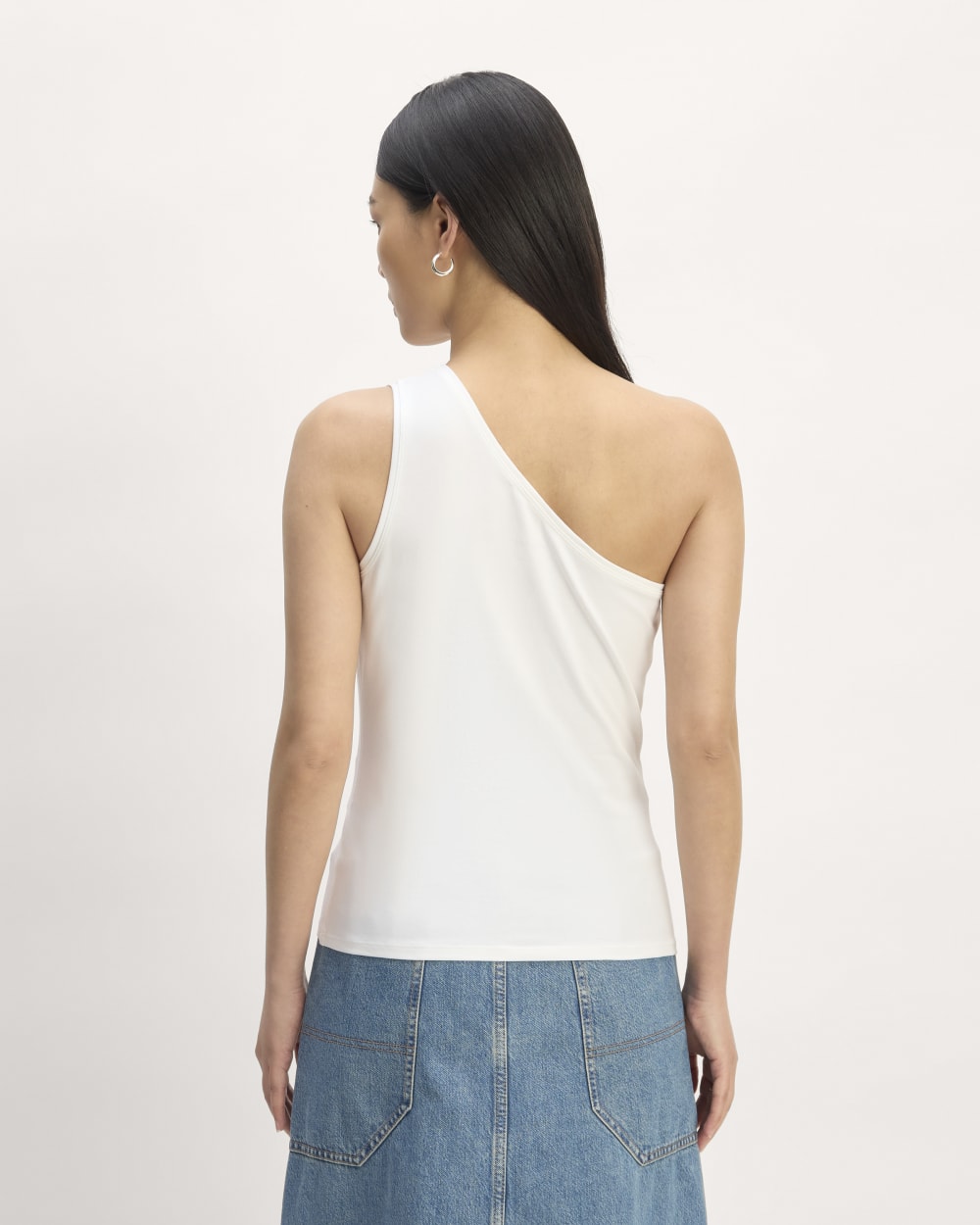 The Form One-Shoulder Tank | White